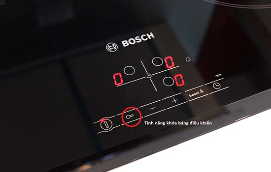 Chức năng khóa an toàn trẻ em của bếp từ Bosch