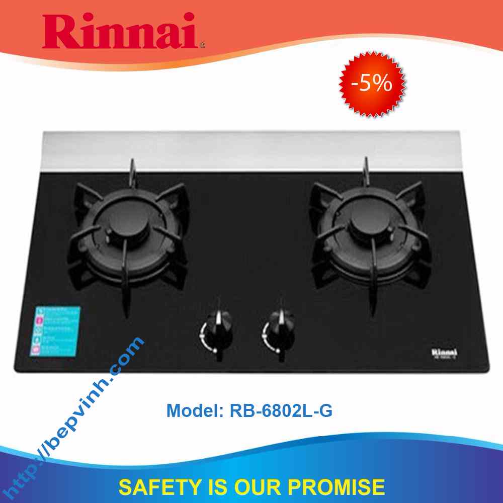 Bếp gas âm RINNAI RB-6802L-G